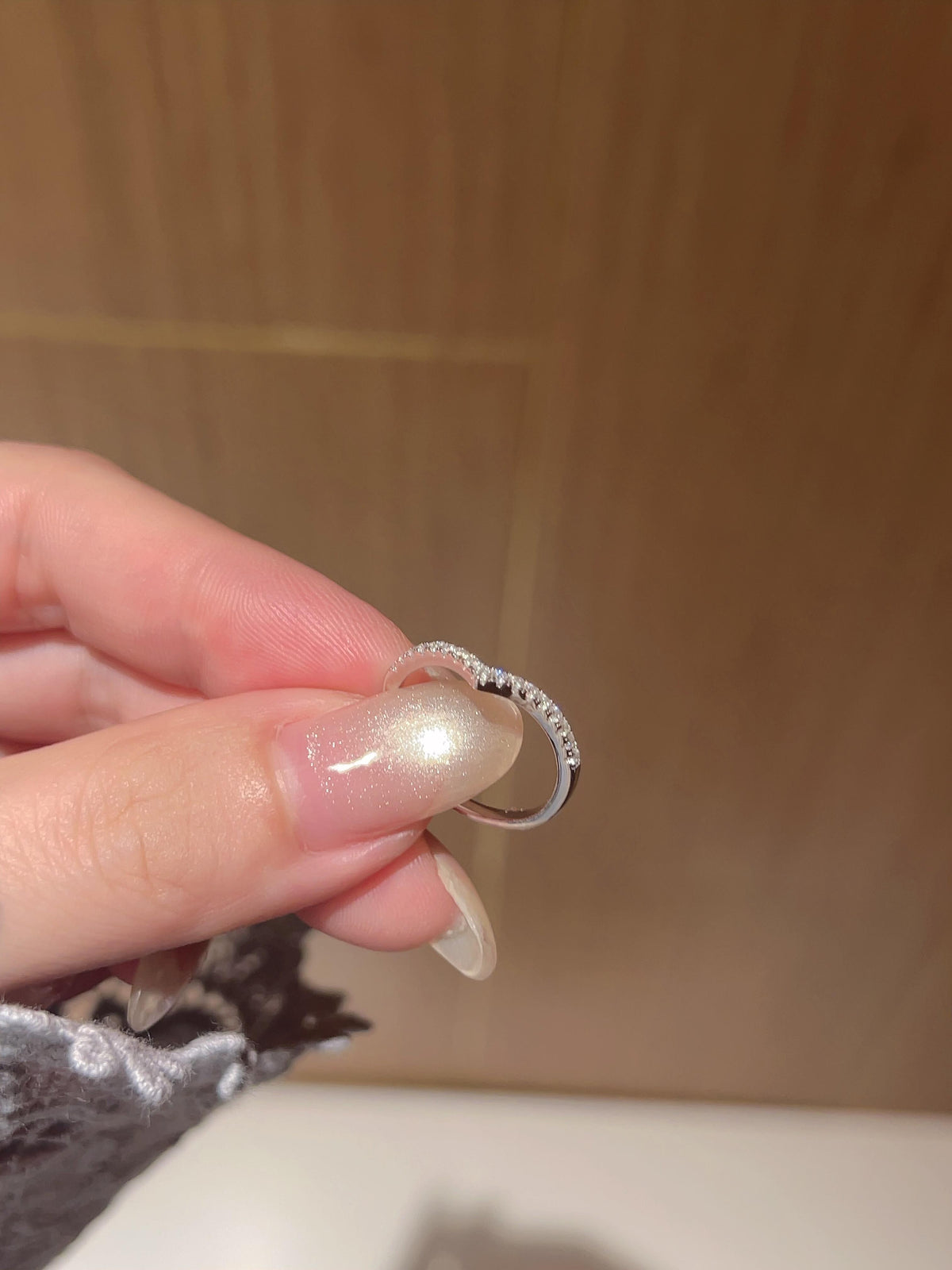 Chevron · V-Shaped Moissanite Band