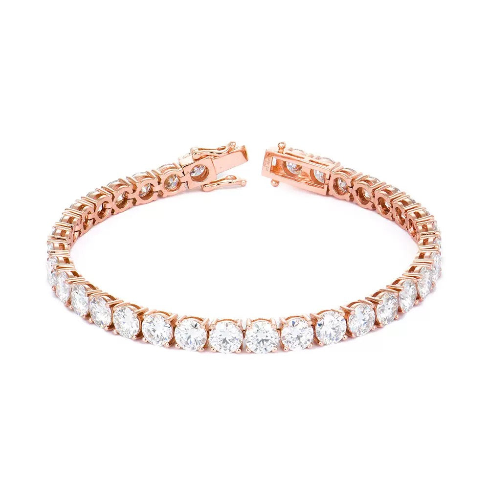Classic Four-Prong Tennis Bracelet · Rose Gold