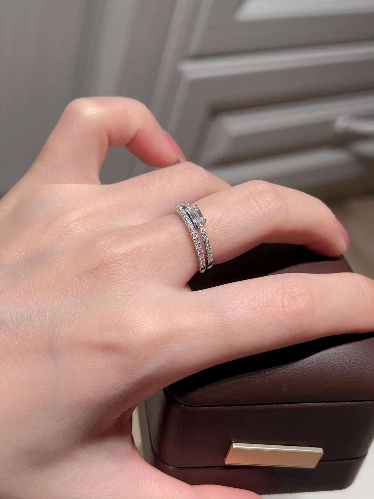 Glaçon · 0.5 ct Square-Cut Moissanite Ring