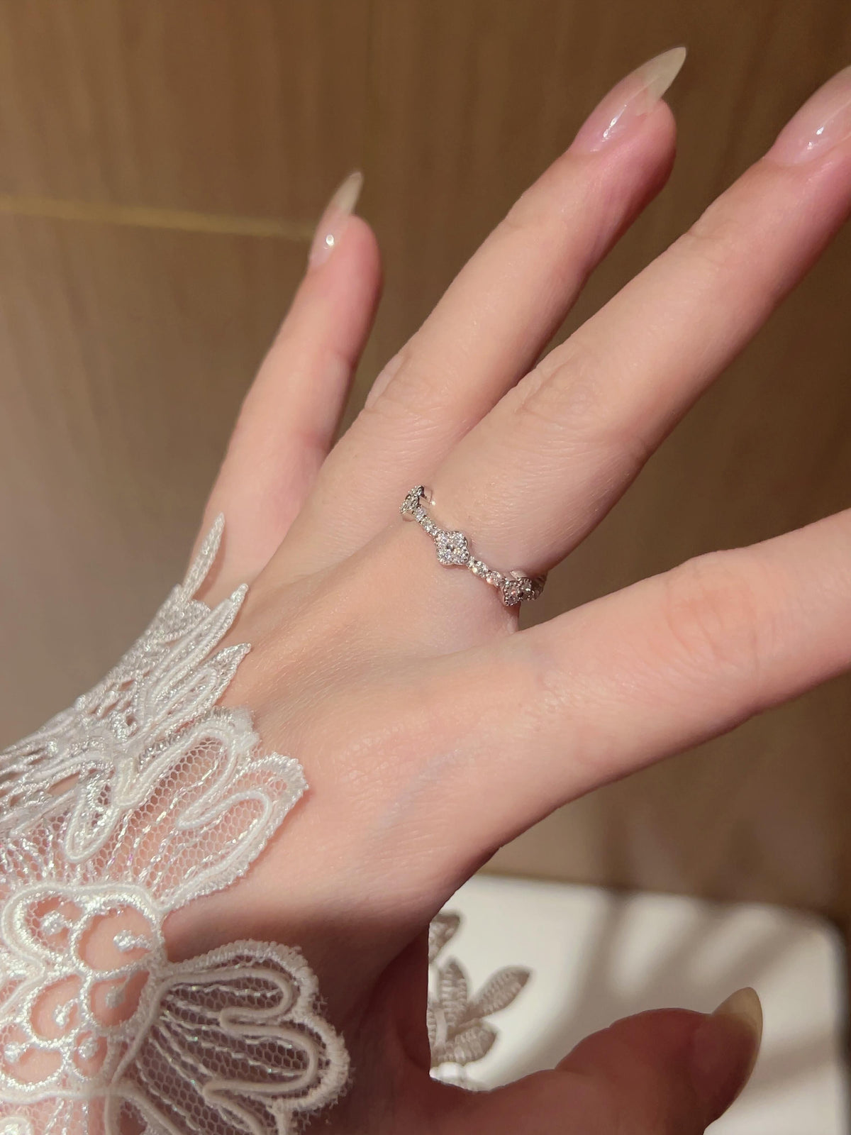 Fleurette · Petal Moissanite Eternity Band