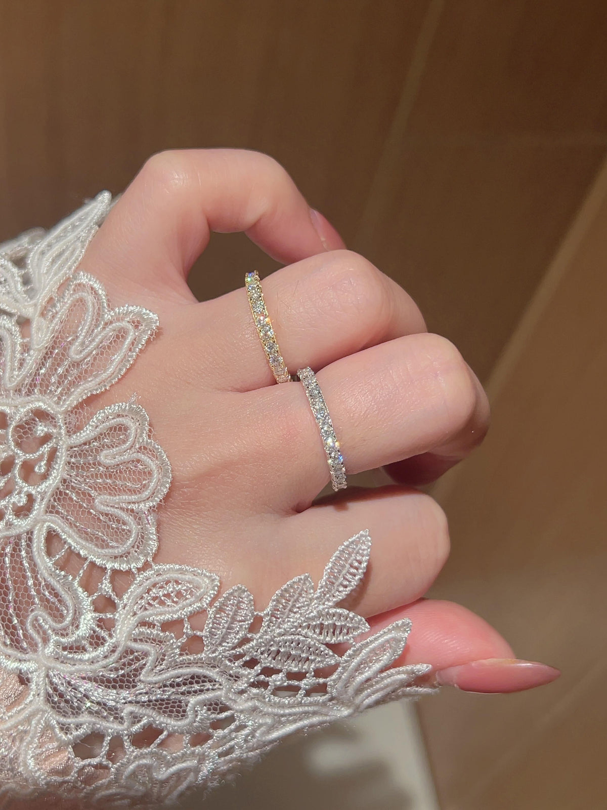 Ciel · Pavé Moissanite Eternity Band