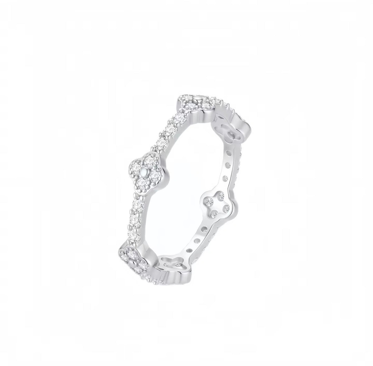 Fleurette · Petal Moissanite Eternity Band