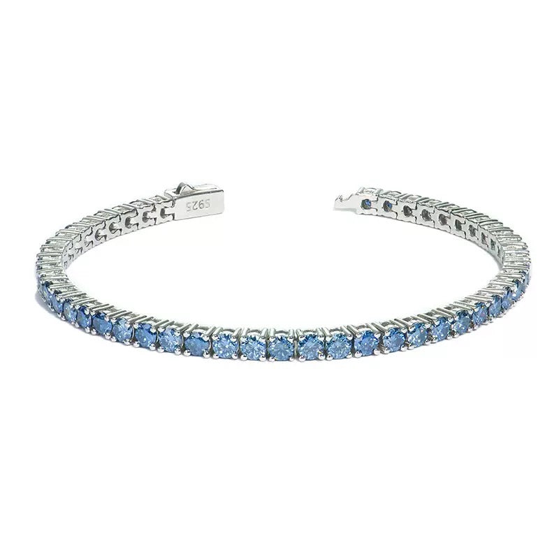 Royal Blue Moissanite Tennis Bracelet · 5mm