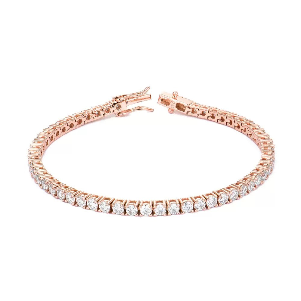 Classic Four-Prong Tennis Bracelet · Rose Gold