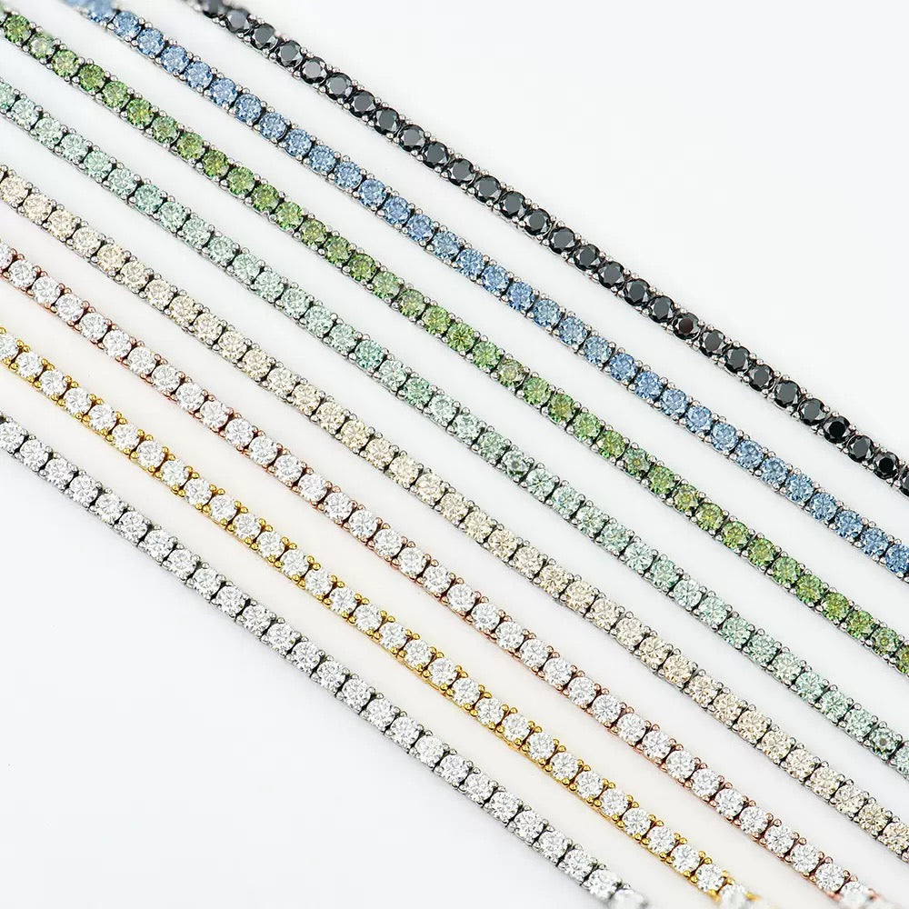 Royal Blue Moissanite Tennis Bracelet · 5mm