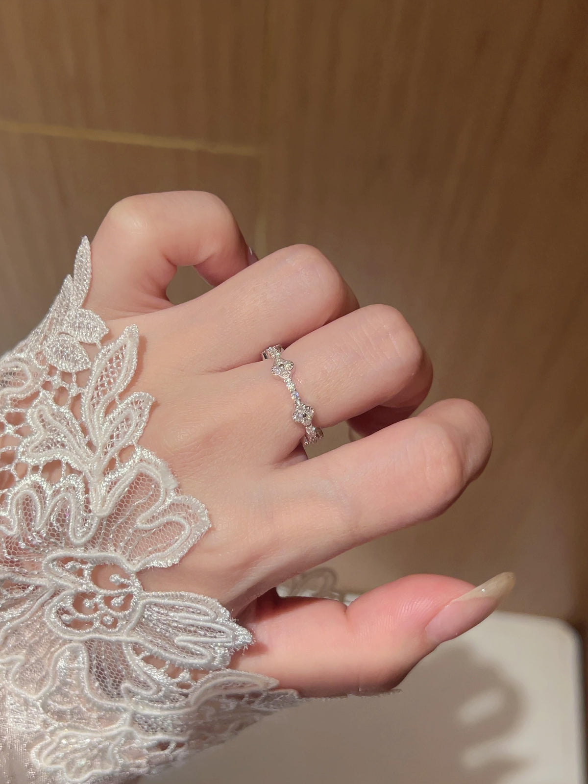 Fleurette · Petal Moissanite Eternity Band