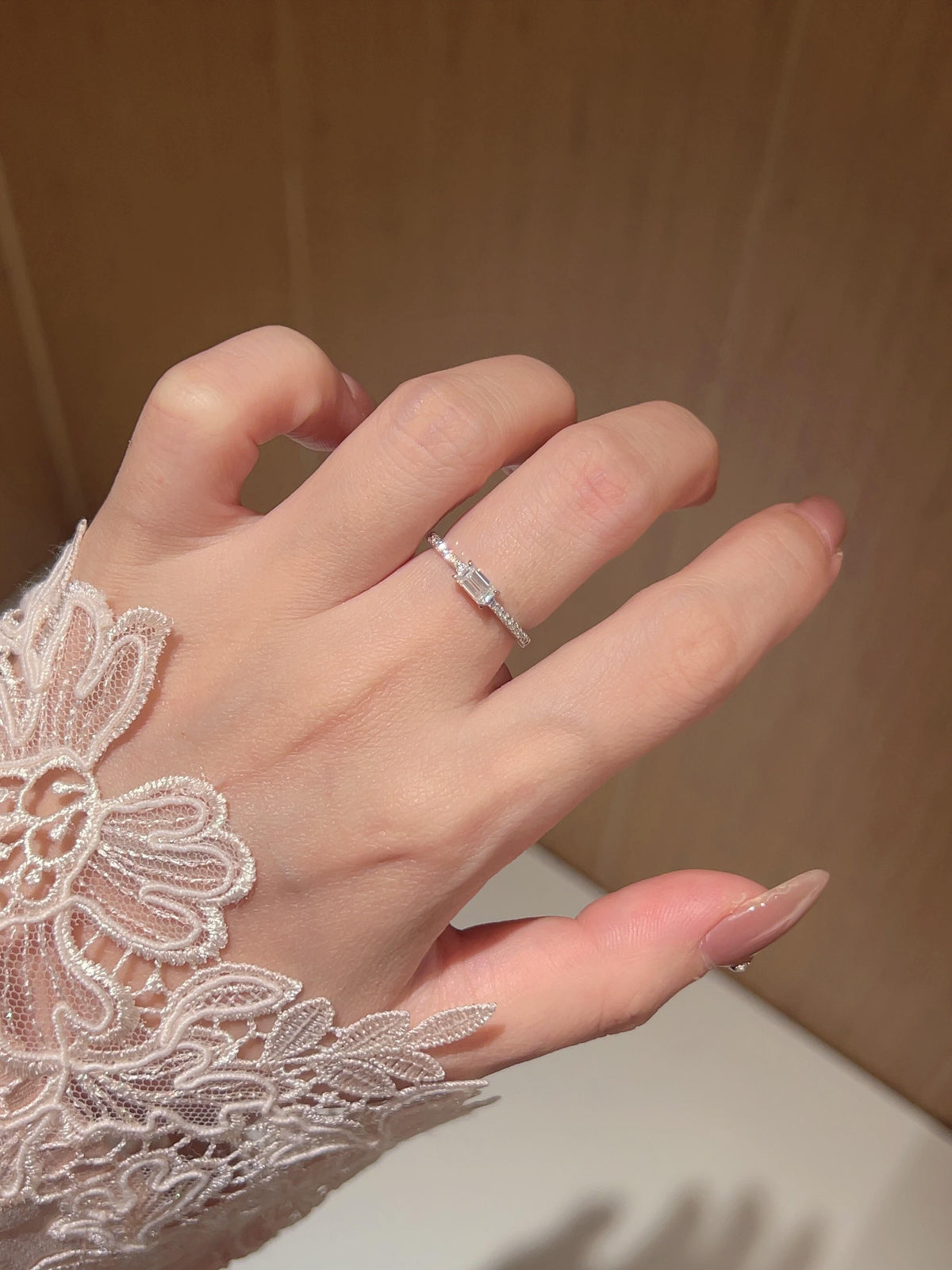 Glaçon · 0.5 ct Square-Cut Moissanite Ring