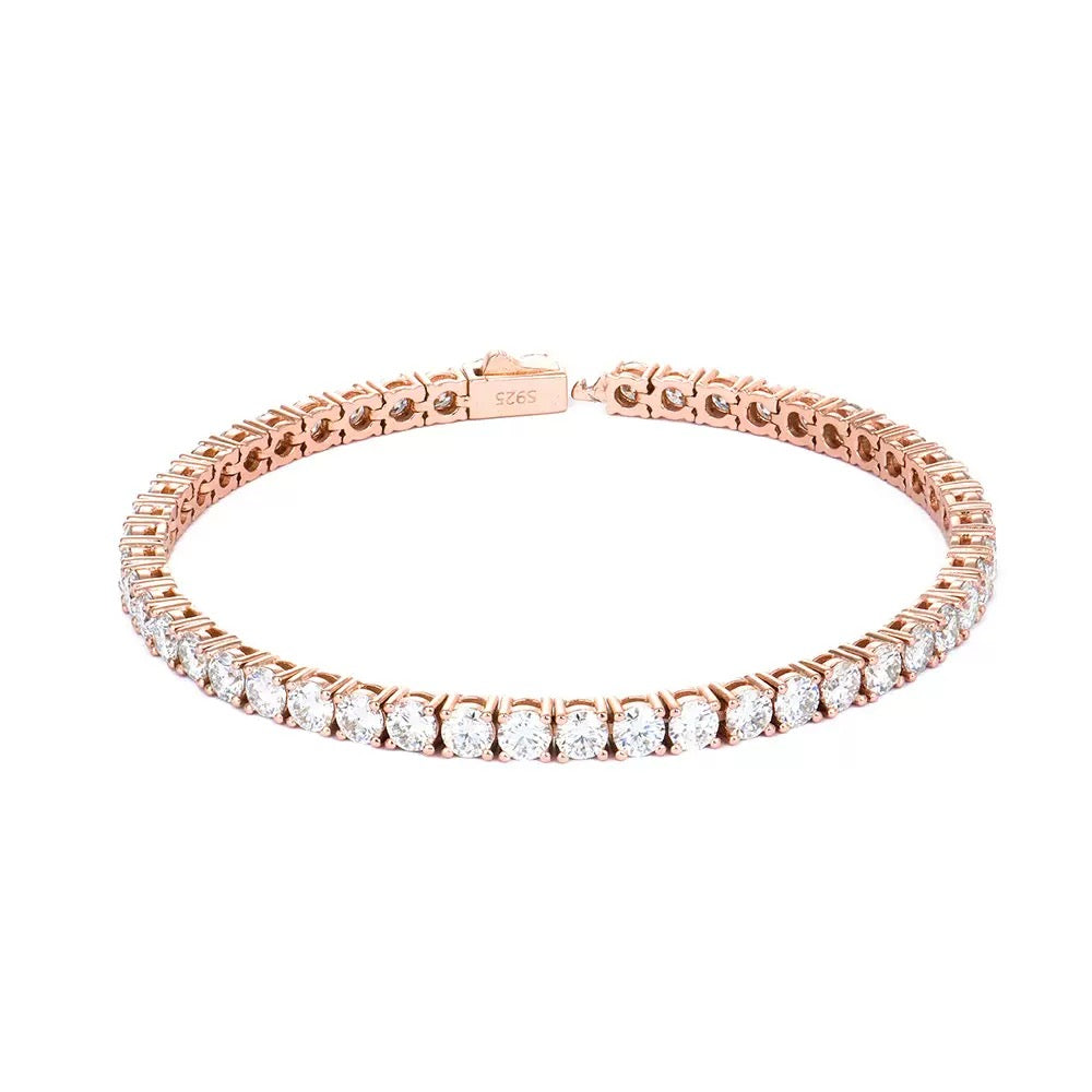Classic Four-Prong Tennis Bracelet · Rose Gold