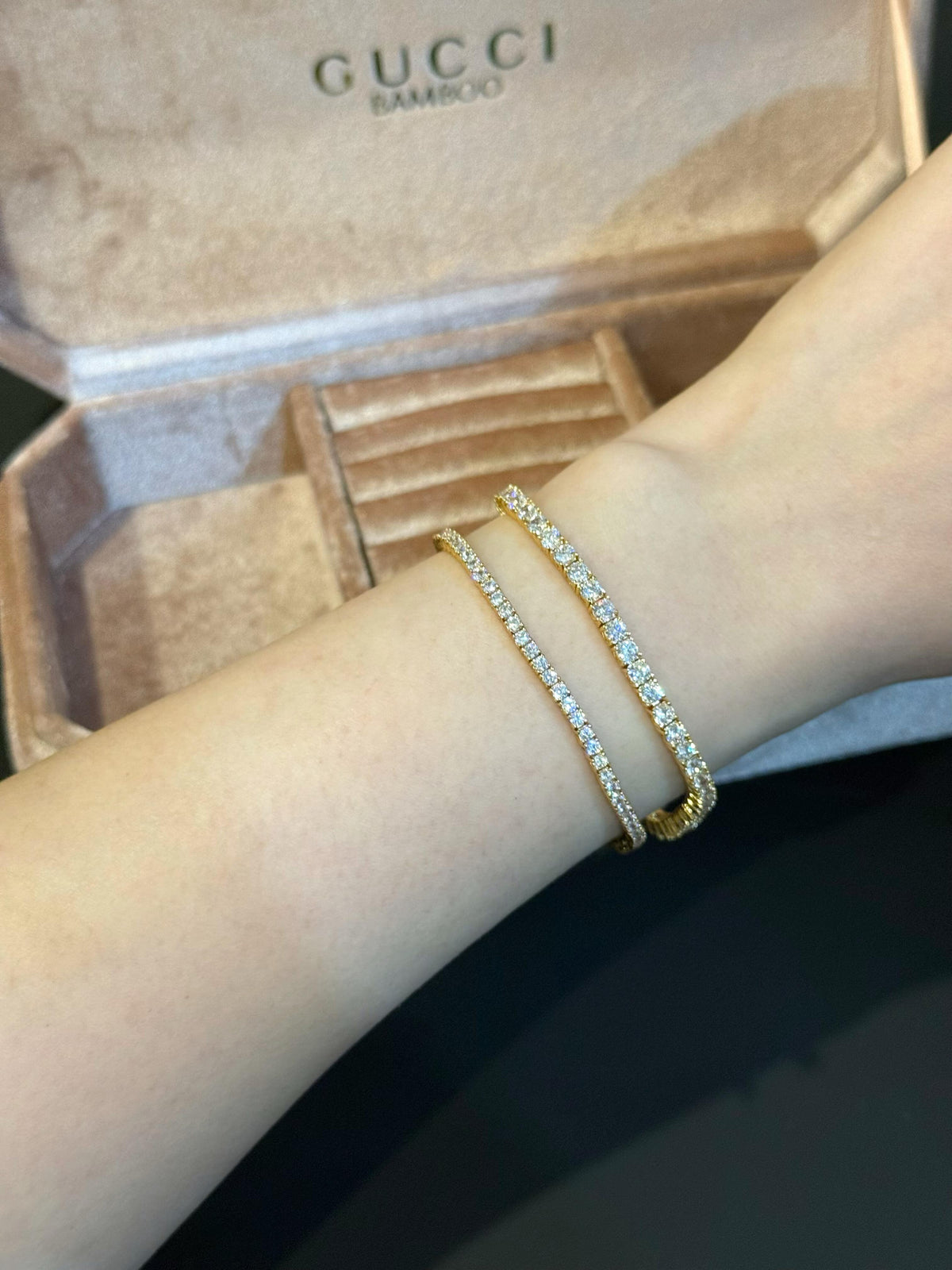 Classic Four-Prong Tennis Bracelet · Yellow Gold