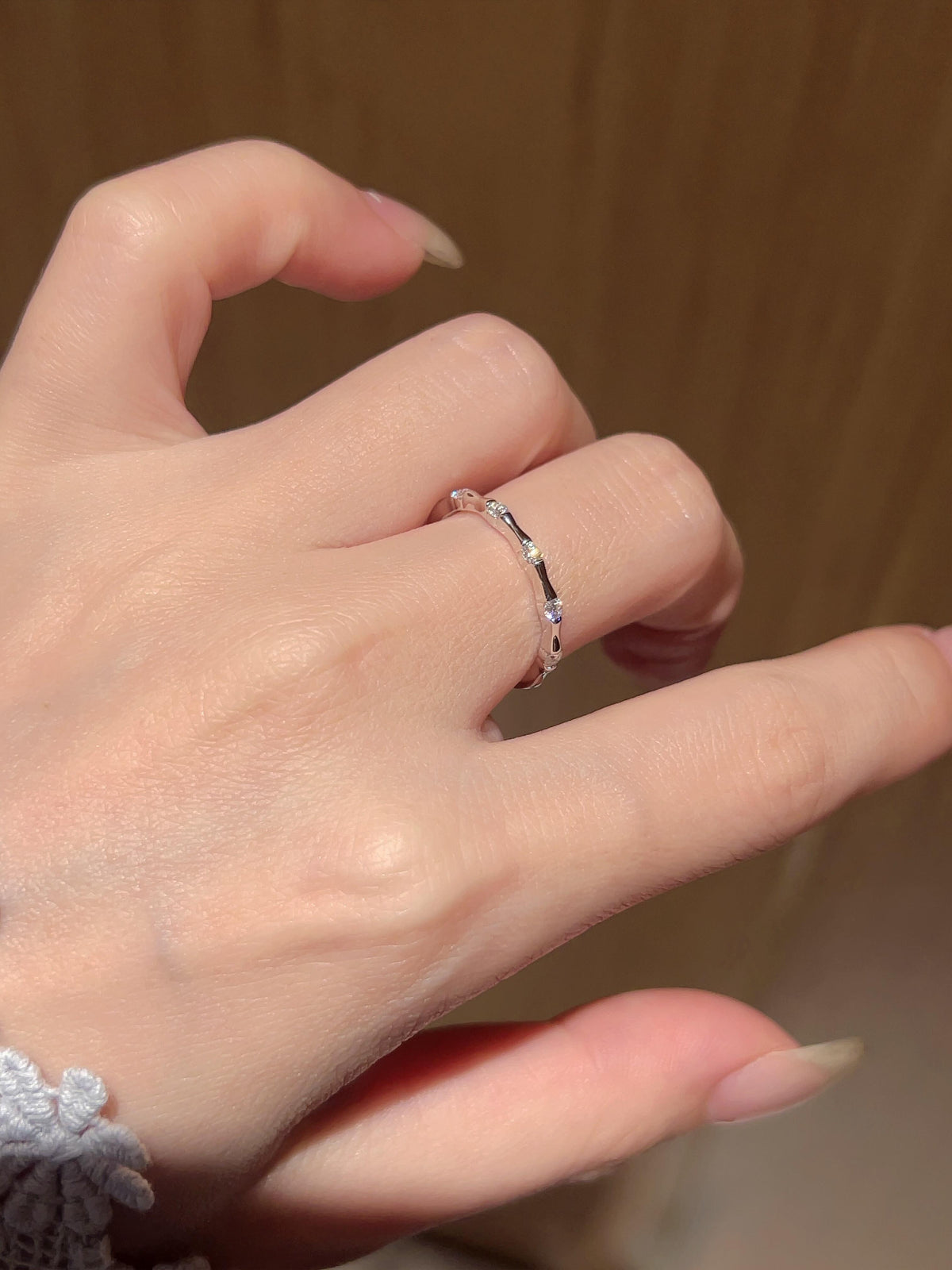 Bambou · Bamboo Moissanite Band