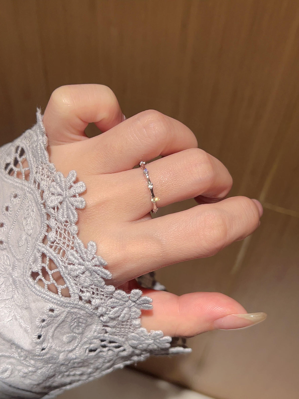 Bambou · Bamboo Moissanite Band